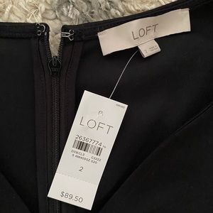 Loft black long sleeve dress